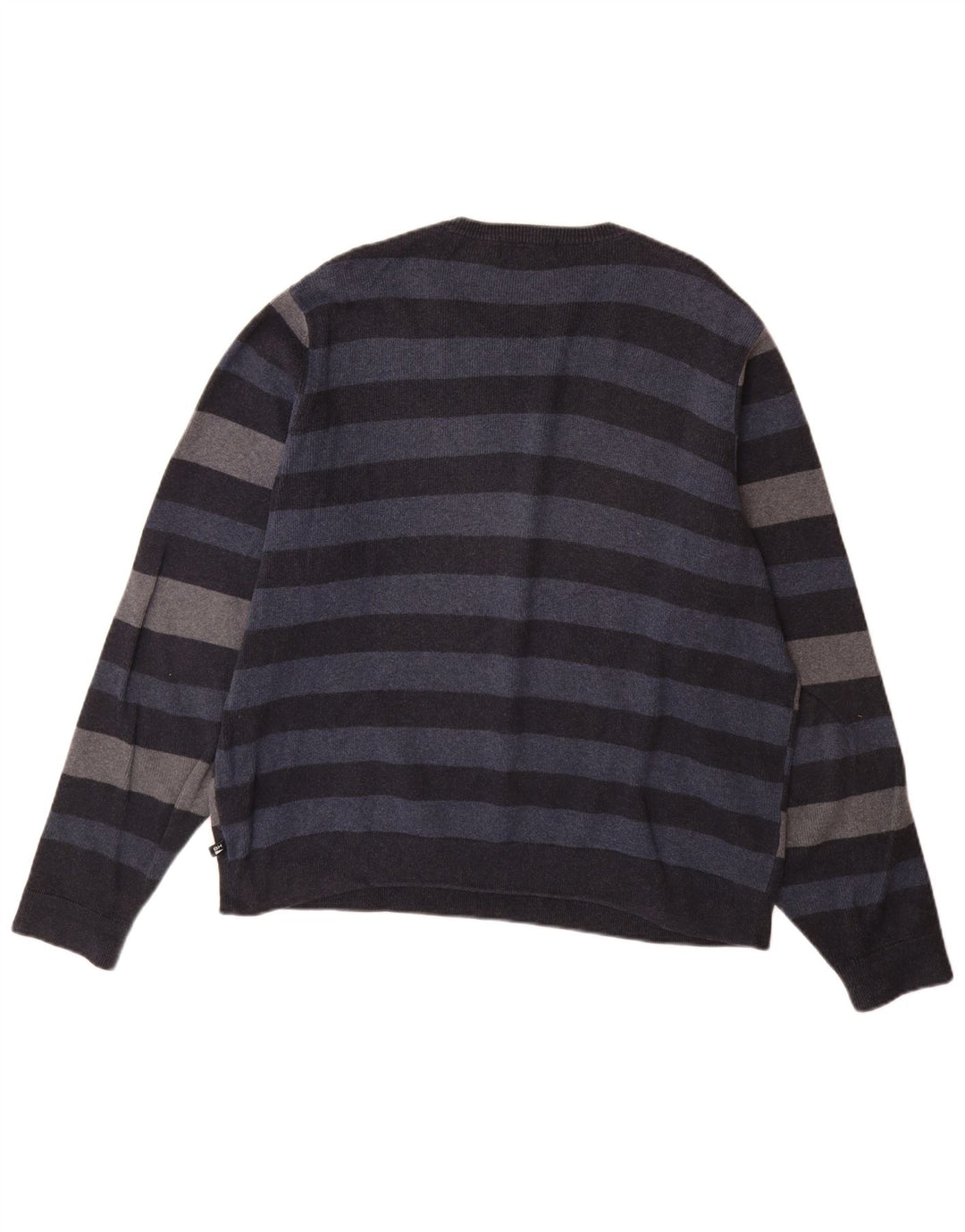 Marks & Spencer Herren-Pullover mit Rundhalsausschnitt, mittleres Marineblau gestreift