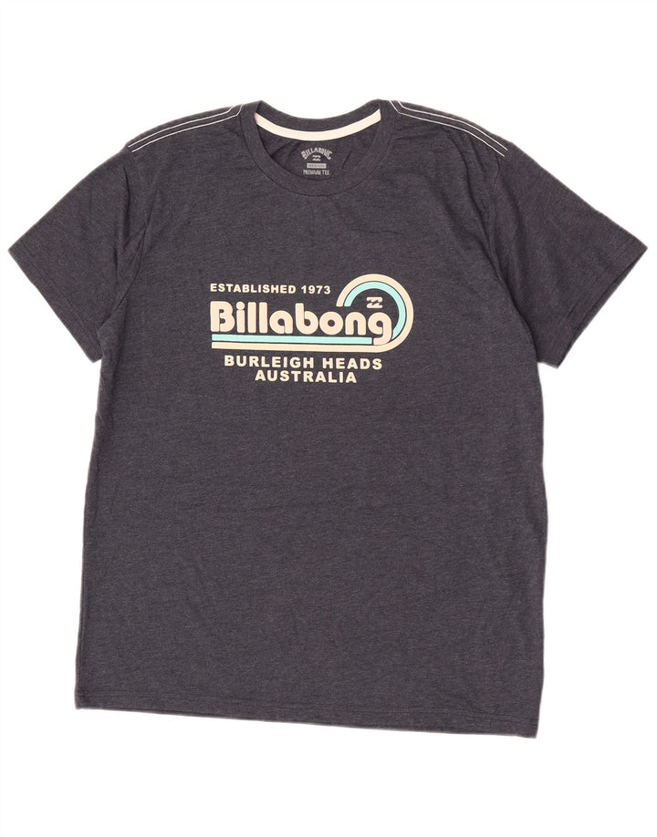 Billabong Herren Grafik-T-Shirt-Oberteil aus mittelgrauer Baumwolle