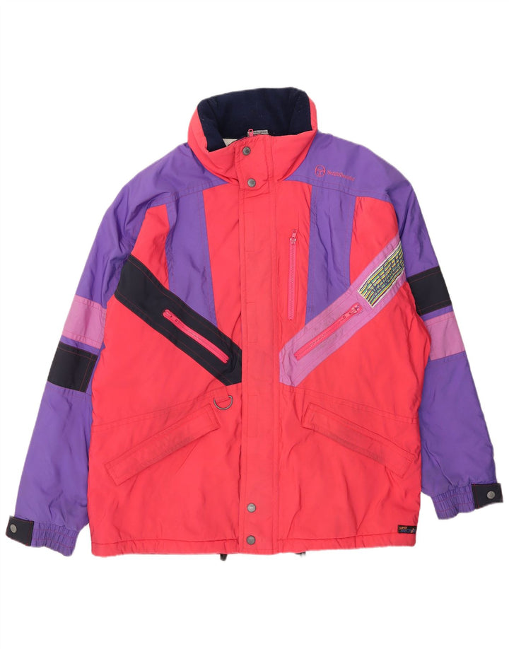 Sergio Tacchini Herren Skijacke UK 44 2XL Rot Colourblock Polyamid