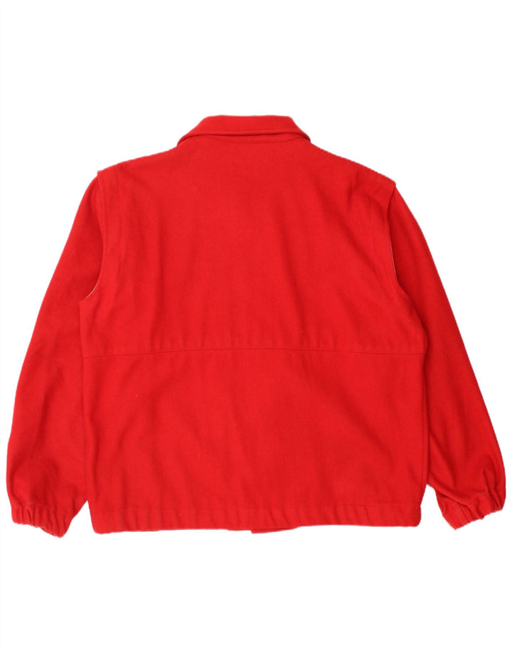 MC Ross Herren Bomberjacke UK 38 Mittelrote Wolle