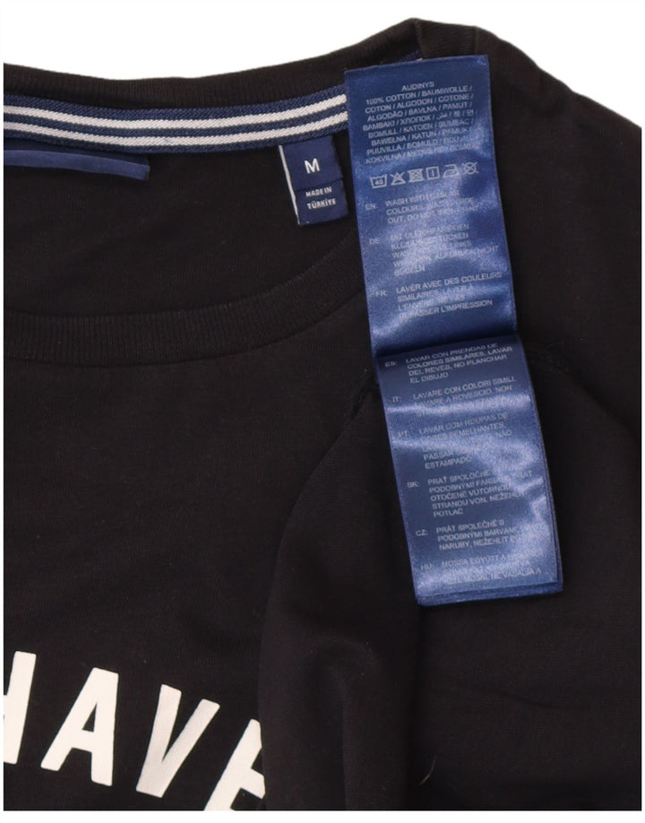 Gant Herren New Haven Graphic T-Shirt Top Mittelschwarze Baumwolle
