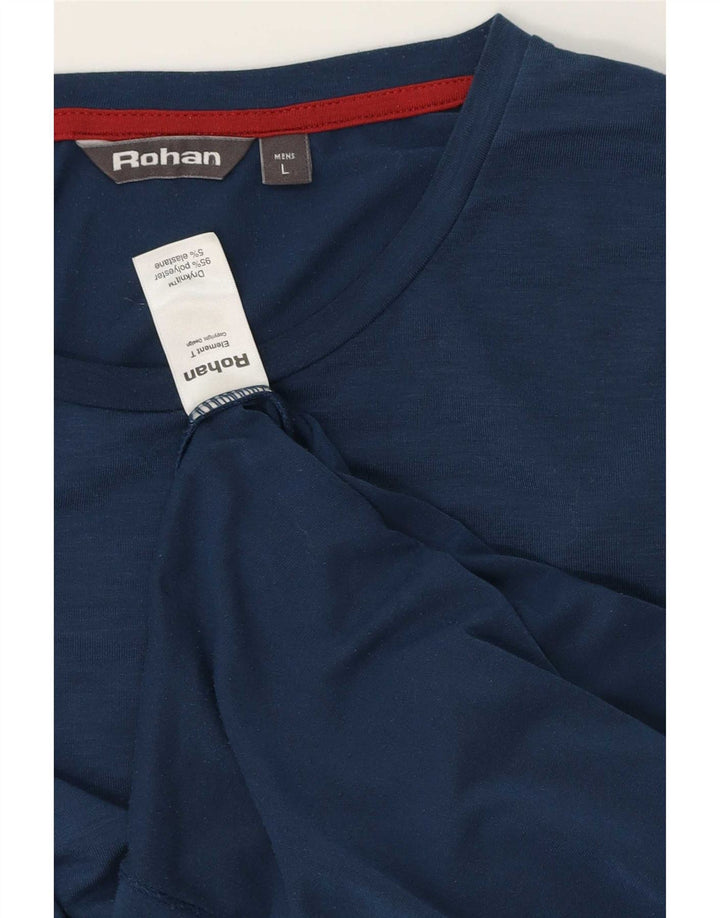 Rohan Herren T-Shirt Top Large Marineblau Polyester