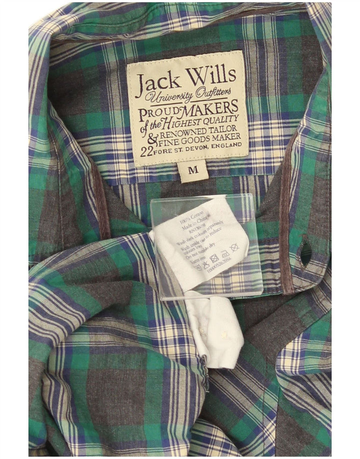 Jack Wills Herrenhemd aus mittelgrün karierter Baumwolle