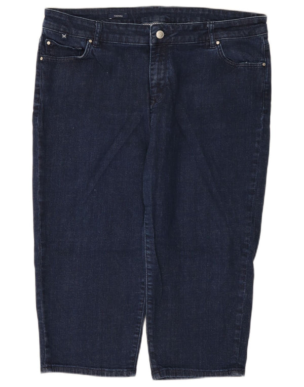 Crew Clothing Damen-Cropped-Jeans, UK 18, XL, W38, L19, Marineblau, Baumwolle