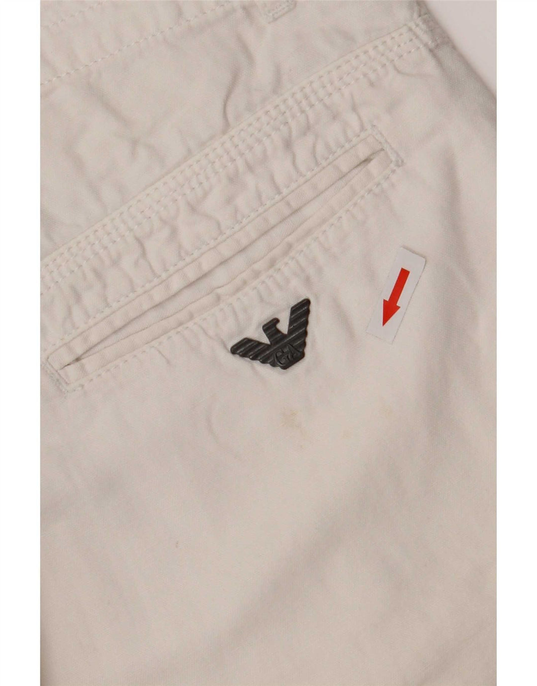 Armani Chino-Shorts für Jungen, 15–16 Jahre, W32, weiße Baumwolle