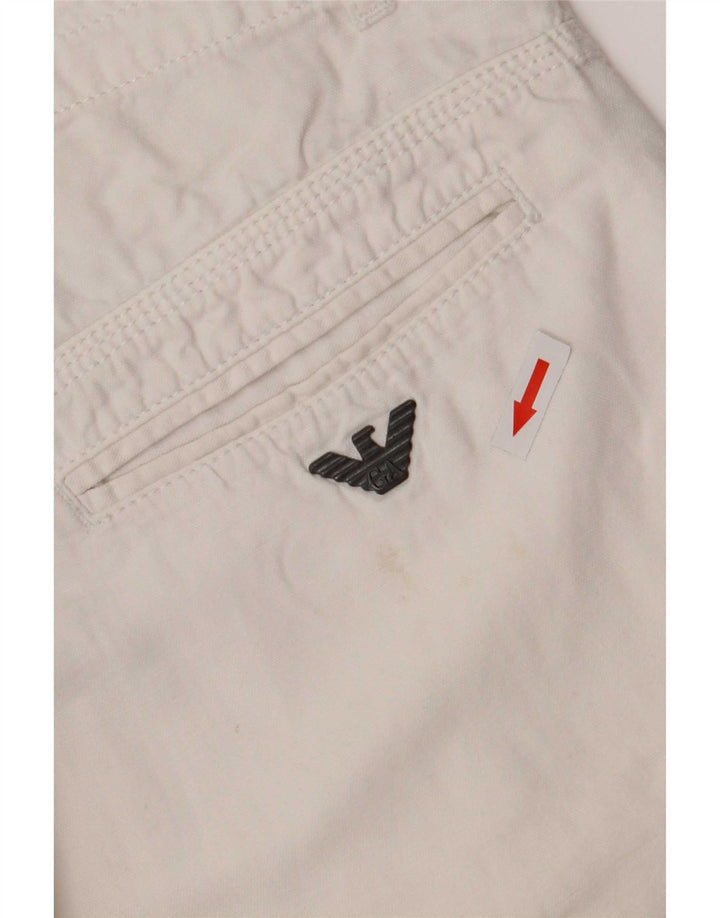 Armani Chino-Shorts für Jungen, 15–16 Jahre, W32, weiße Baumwolle