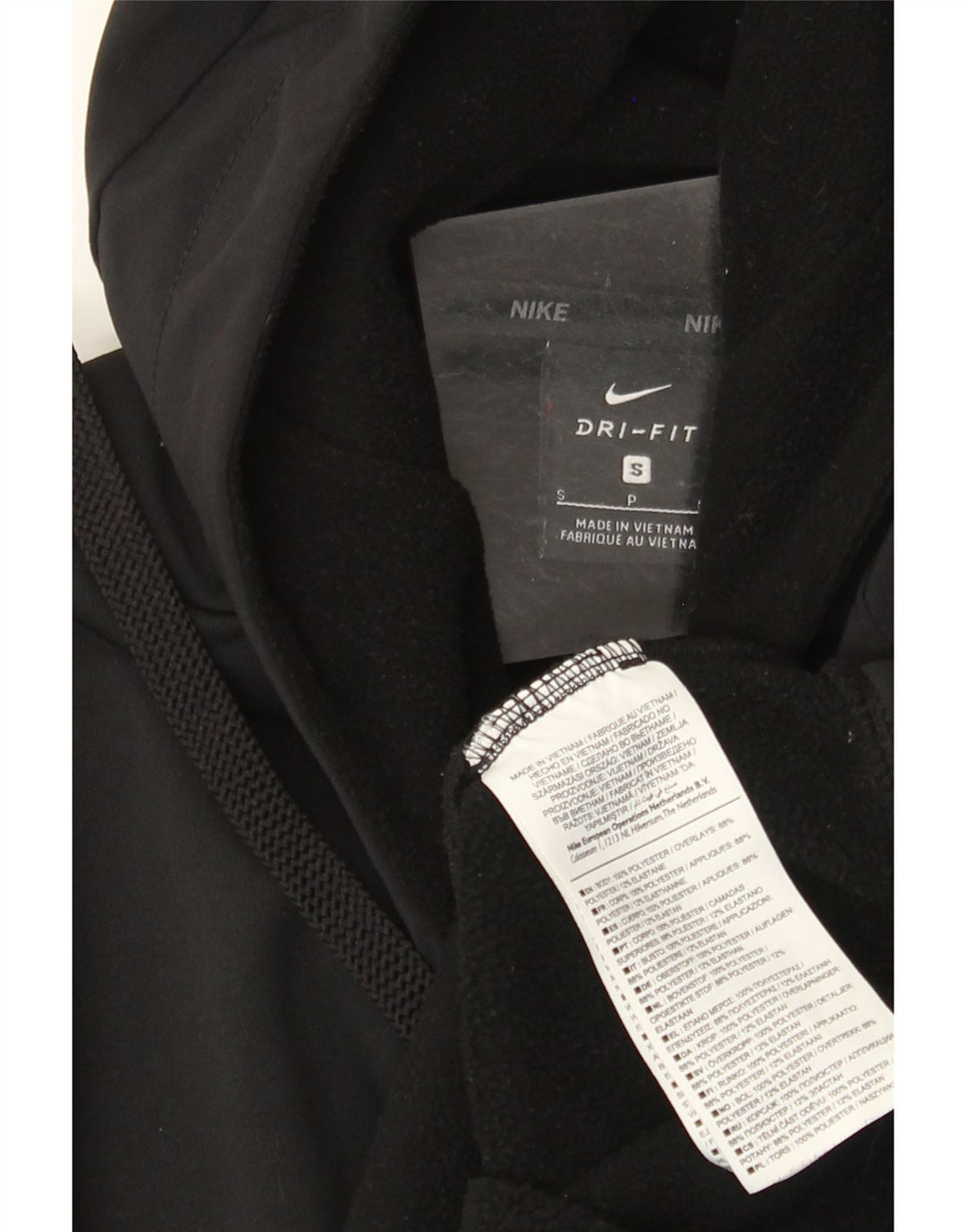 Nike Herren Dri Fit Zip Hoodie Pullover Small Schwarz Polyester