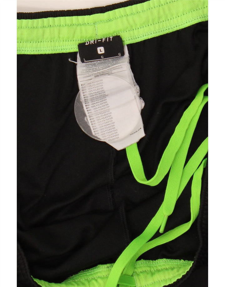 NIKE Herren-Trainingshose Dri Fit, groß, schwarzes Farbblock-Polyester