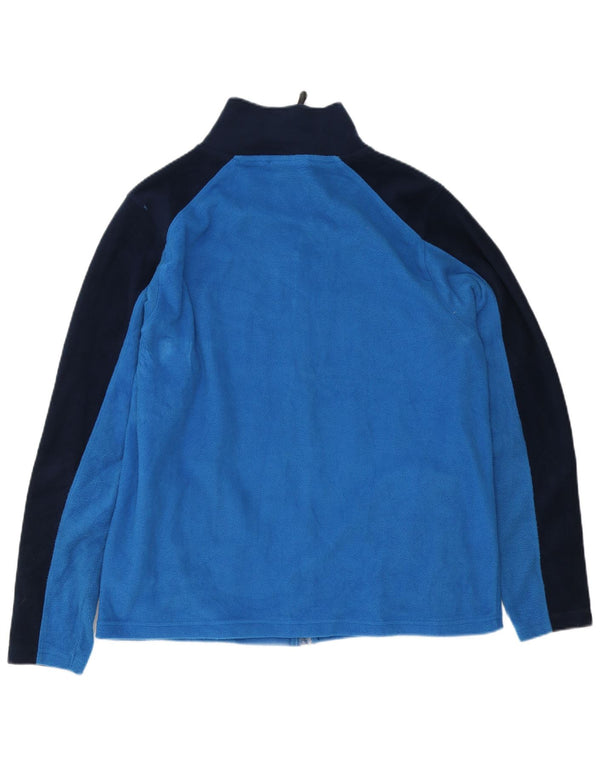 Pierre Cardin Herren Fleecejacke UK 40 Large Blau Colourblock Polyester