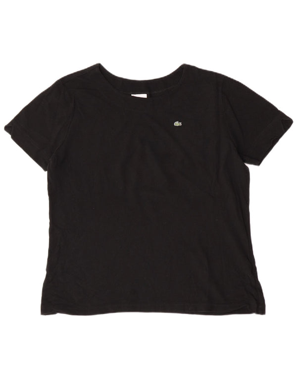 Lacoste Damen T-Shirt Top Größe 50 2XL Schwarze Baumwolle