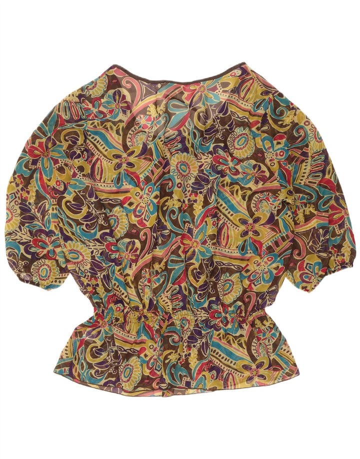 Marks & Spencer Damen Durchsichtiges Blusenoberteil UK 22 3XL Mehrfarbig