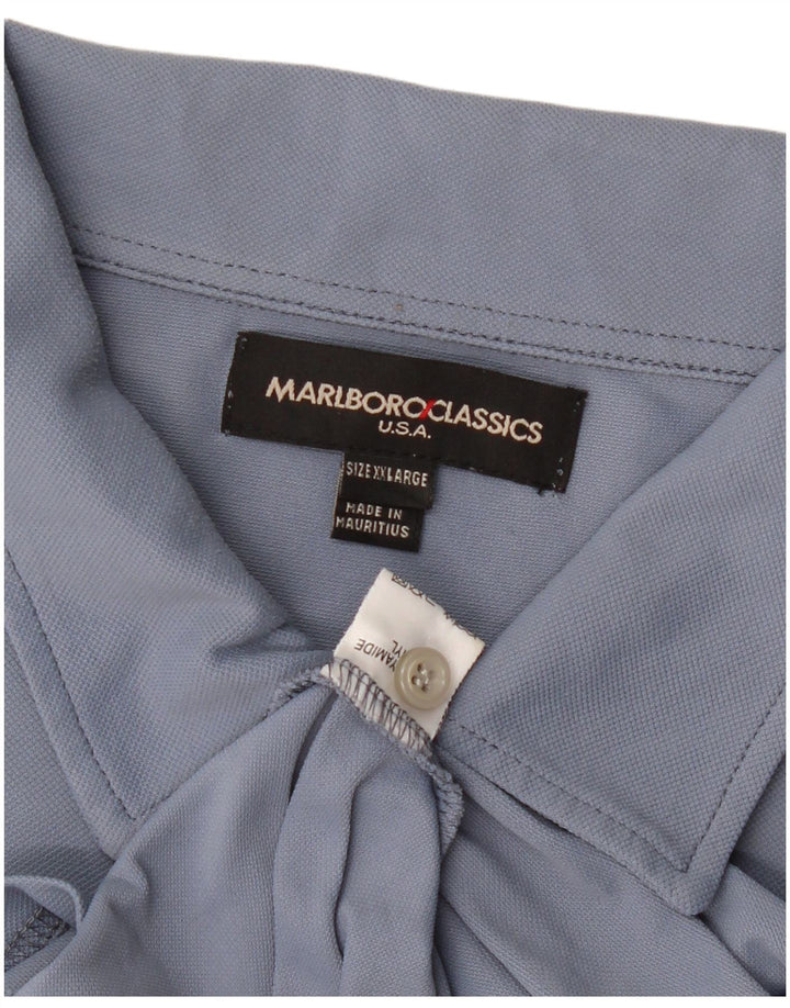 Marlboro Classics Herren Poloshirt 2XL Blau Polyamid