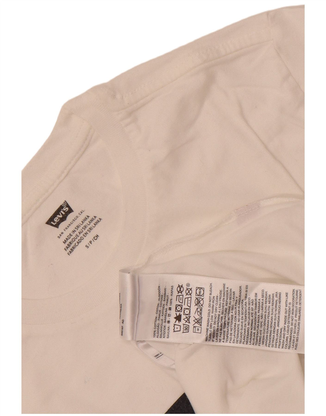 Levi's Herren-T-Shirt mit Grafik, Größe S, weiße Baumwolle