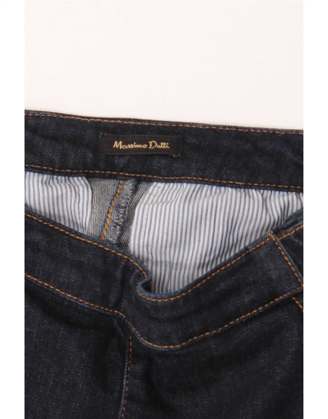 Massimo Dutti Damen Schlagjeans W26 L30 Marineblau