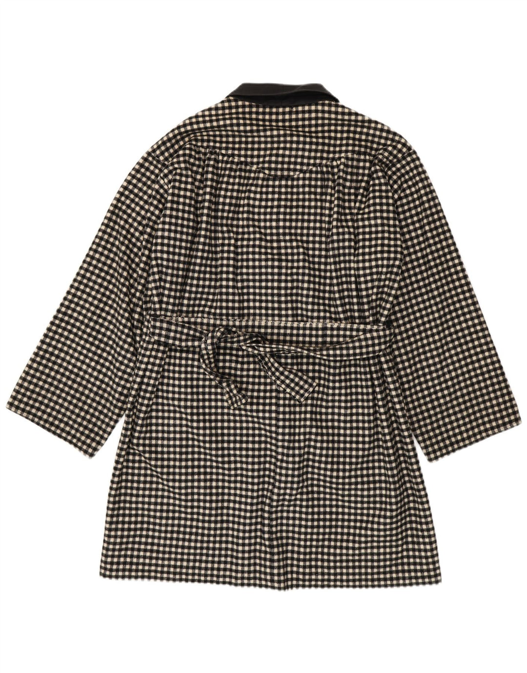 Vintage Damen Mantel UK 18 XL Schwarz Gingham