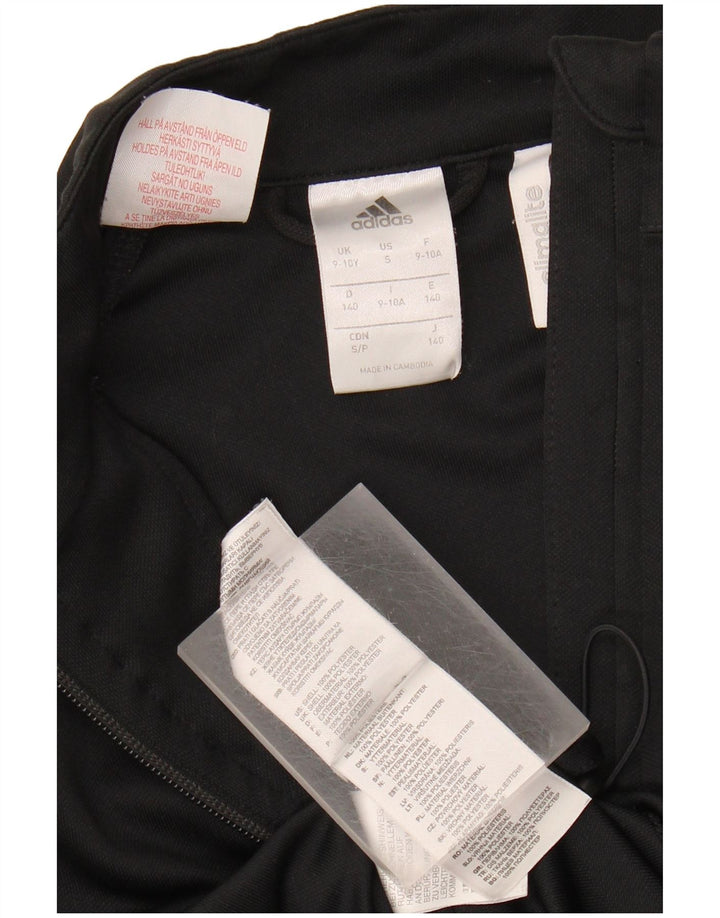 Adidas Mädchen-Trainingsanzug-Top-Jacke, 9–10 Jahre, schwarzes Polyester