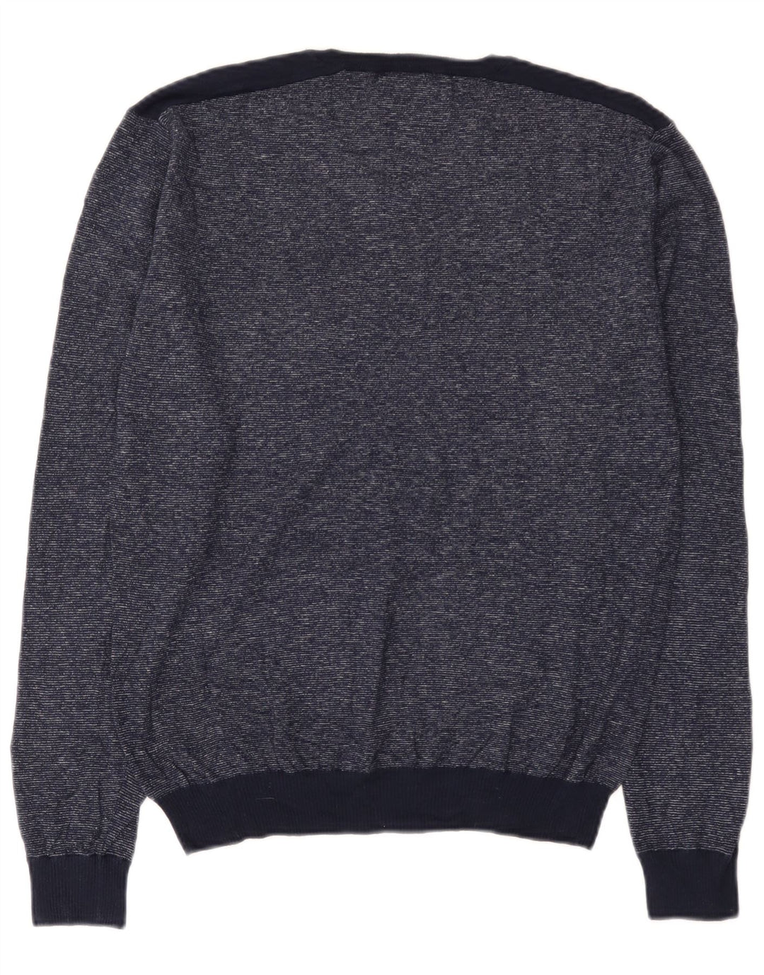 Guess Herren-Pullover mit V-Ausschnitt, XL, Marineblau meliert