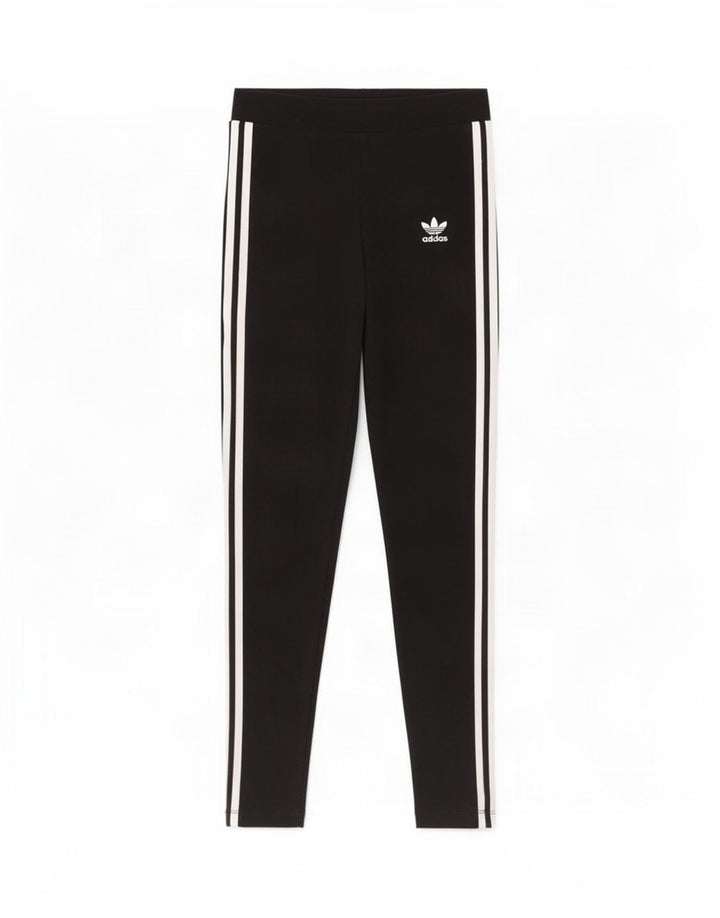 Adidas Damen Leggings UK 8 Small Schwarz Baumwolle