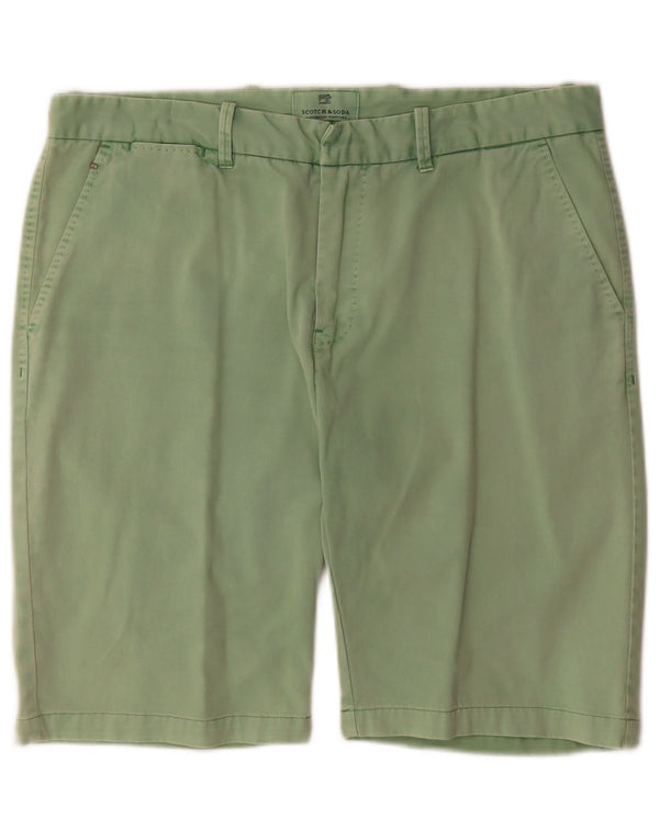 Scotch & Soda Herren Chinoshorts W34 Große grüne Baumwolle