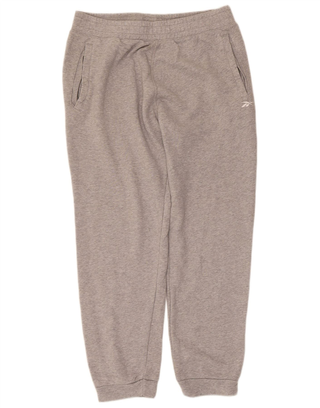 Reebok Herren-Trainingshose, Jogginghose, mittelgrau gefleckte Baumwolle