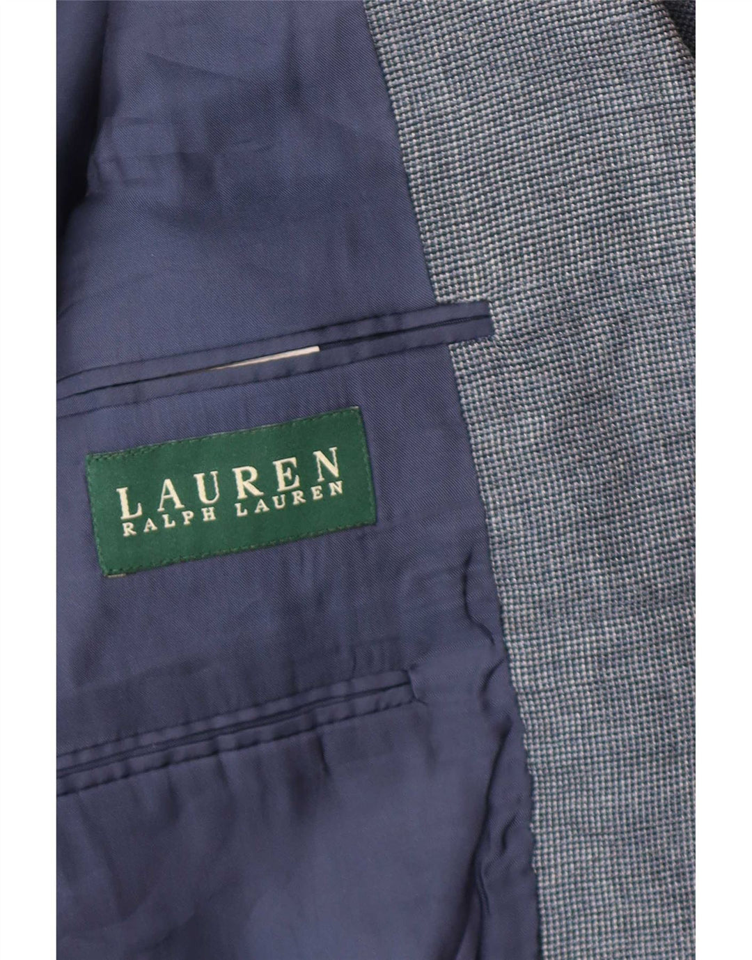 Ralph Lauren Herren-Blazer mit normaler Passform, 2 Knöpfe, UK 40, Größe L, Blau, Seide