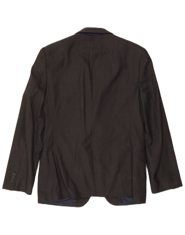 Ted Baker Herren-Blazer mit 2 Knöpfen, UK 38, mittelgraue Wolle