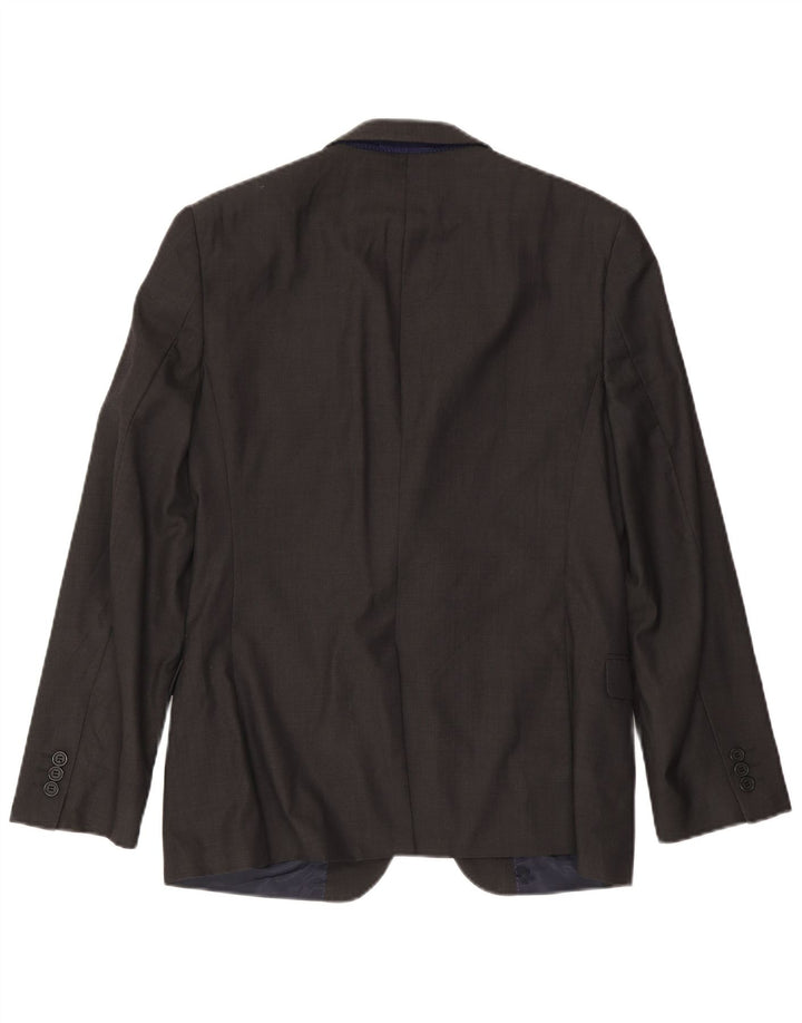 Ted Baker Herren-Blazer mit 2 Knöpfen, UK 38, mittelgraue Wolle