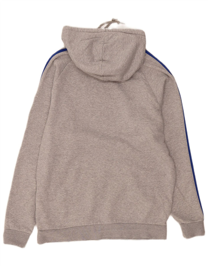 Adidas Herren Kapuzenpullover Mittelgrau gefleckte Baumwolle