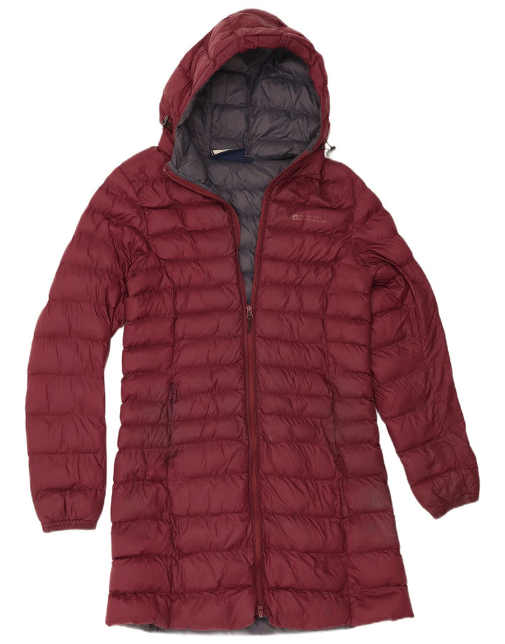 Mountain Warehouse Wattierte Jacke mit Kapuze für Damen, UK 12, Medium, Burgunderrotes Nylon