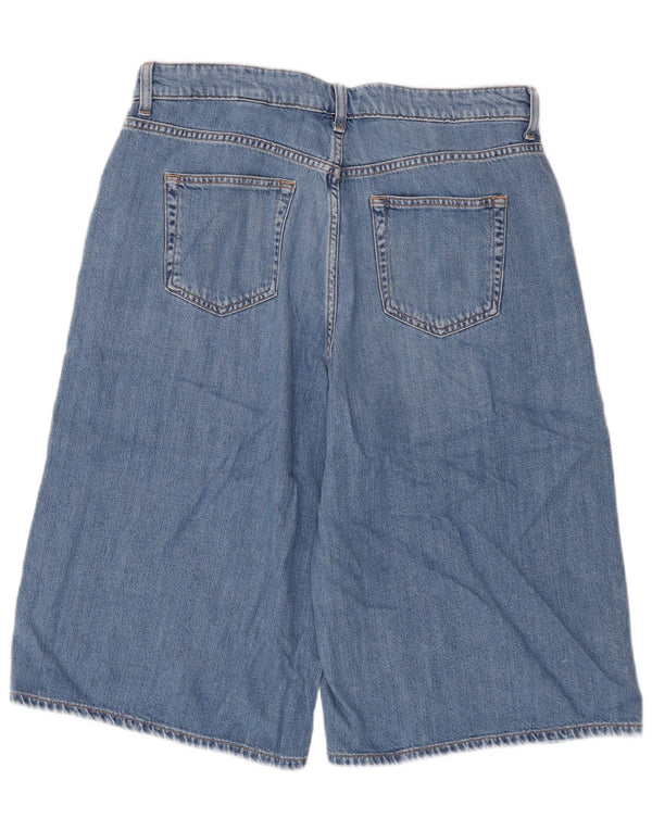 Marks & Spencer Damen Culotte Bermuda Denim Shorts UK 16 Large W34 Blau