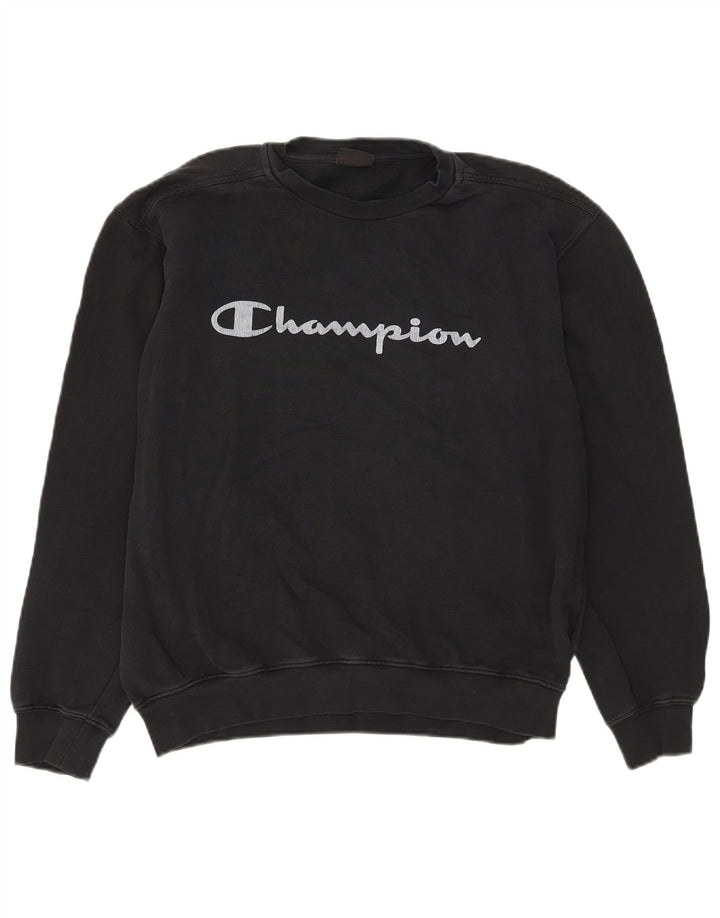 Champion Damen Grafik-Sweatshirt-Pullover XL aus schwarzer Baumwolle