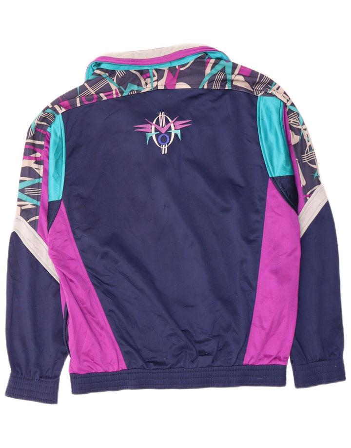 LOTTO Herren-Trainingsanzugoberteil mit Grafik, mittleres Marineblau, Farbblock