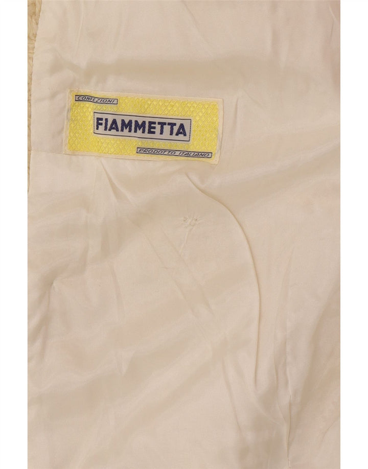 Vintage Damen Zweireihiger Mantel UK 14 Medium Beige