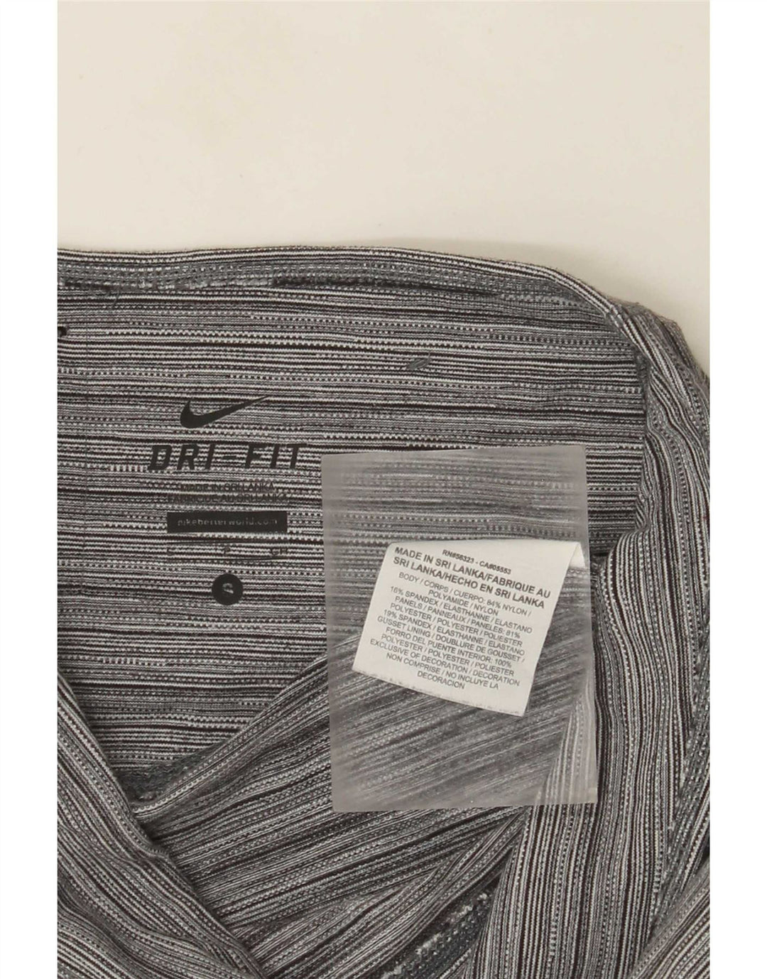 Nike Damen Dri Fit Leggings UK 8 Small Graues Colourblock-Nylon