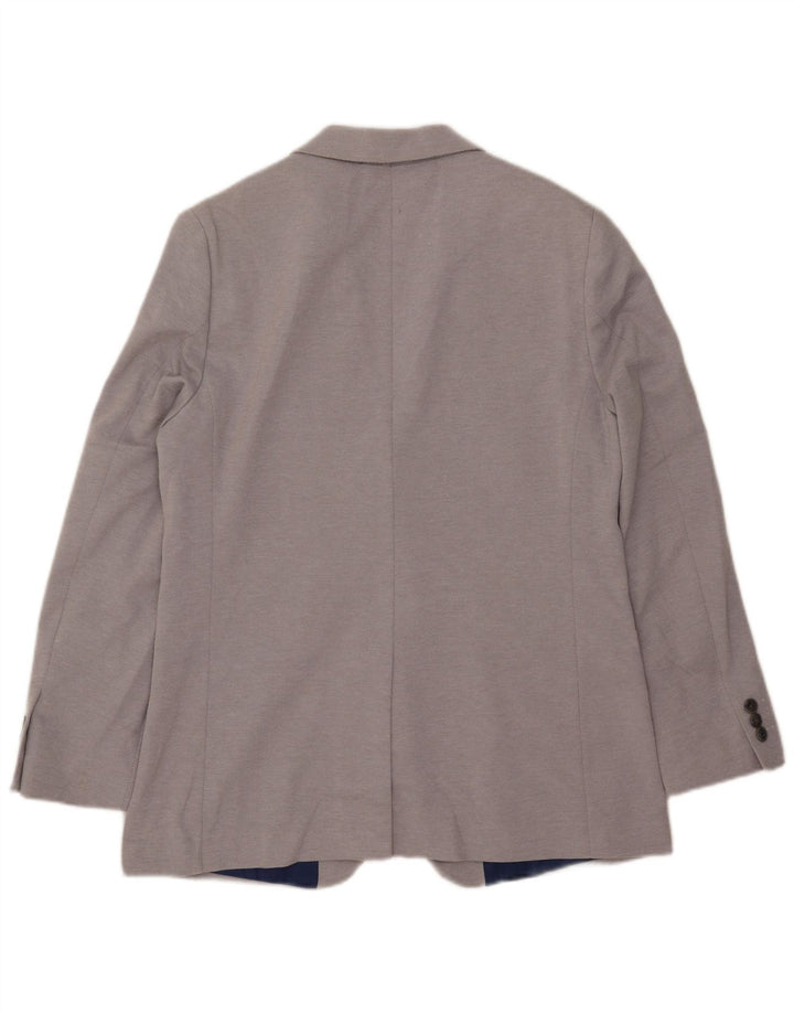 Marks & Spencer Herren-Blazer mit 2 Knöpfen, schmal, UK 40, Größe L, grau, Polyester