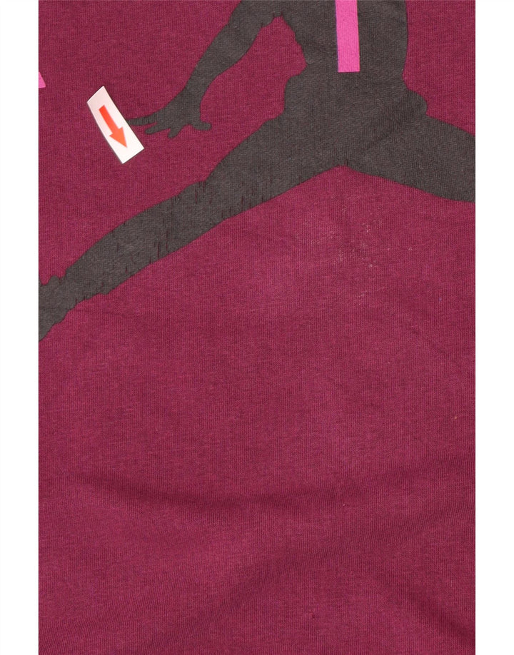 Jordan Herren Grafik-Sweatshirt-Pullover aus mittelvioletter Baumwolle