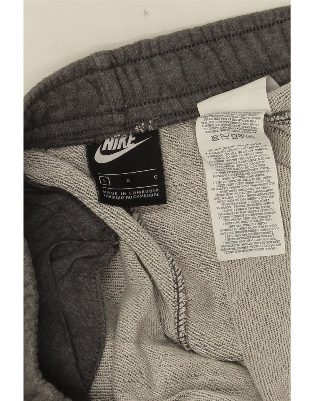 Nike Herren-Trainingshose, Jogginghose, Größe L, Grau, Baumwolle