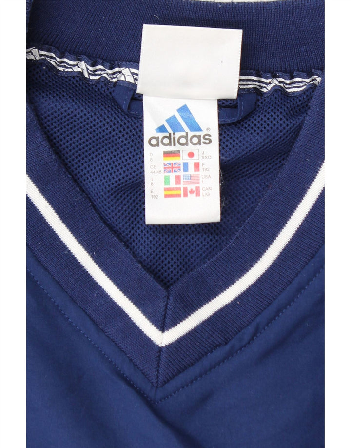Adidas Herren Pullover Trainingsanzug Top Jacke UK 44/46 Large Marineblau