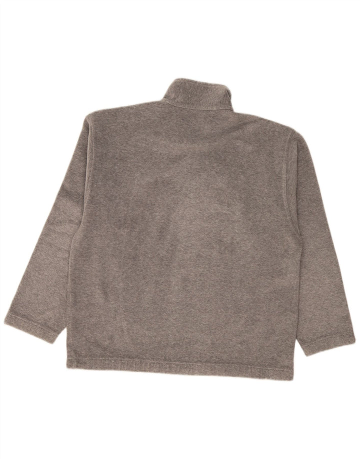 Sergio Tacchini Herren-Fleecepullover mit Reißverschluss am Hals, Größe L, Grau