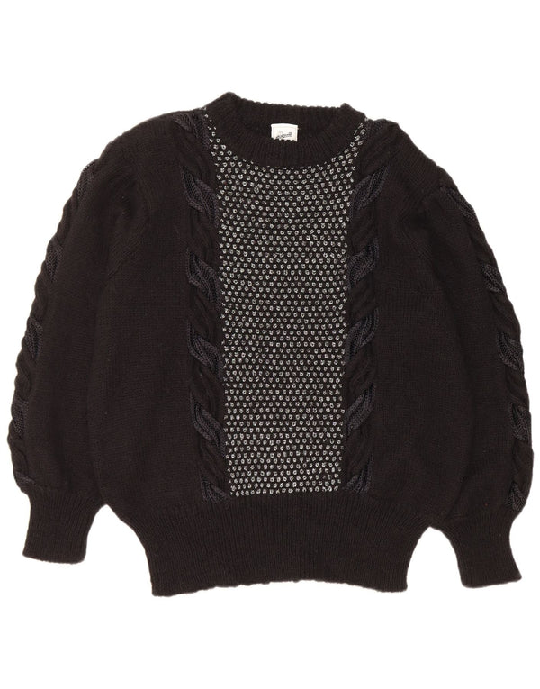 C&A Damen-Pullover, lockere Passform, Rundhalsausschnitt, EU 48/50, XL, Schwarz, Acryl