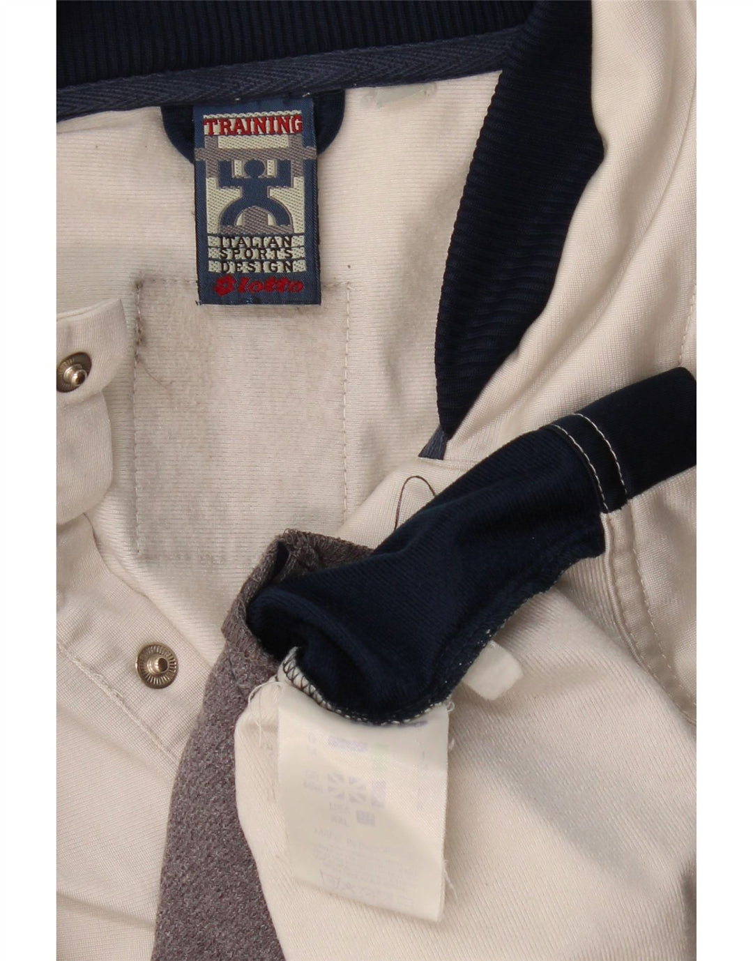 LOTTO Herren-Trainingsanzugoberteil, UK-Größe 44/46, 2XL, weißes Colourblock-Polyester