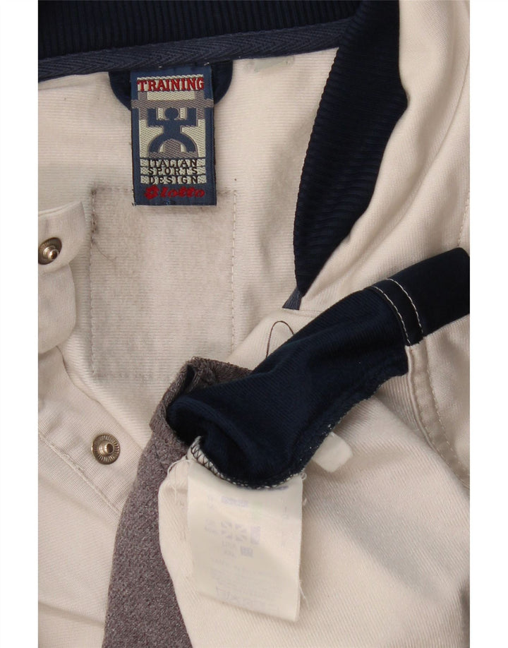 LOTTO Herren-Trainingsanzugoberteil, UK-Größe 44/46, 2XL, weißes Colourblock-Polyester