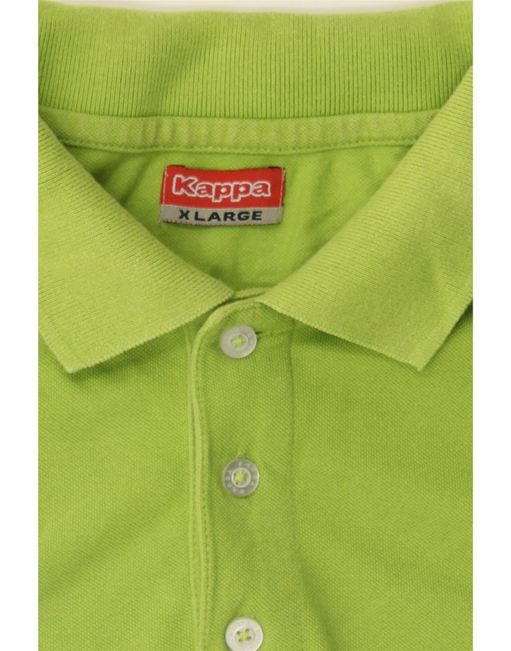 KAPPA Mens Polo Shirt XL Green Cotton Vintage Kappa and Second-Hand Kappa from Messina Hembry 