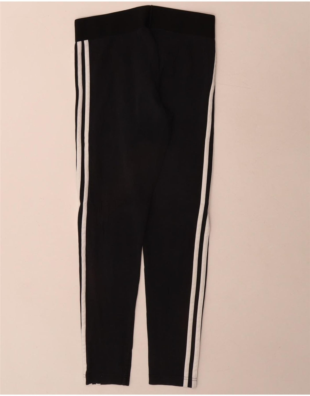 Adidas Damen Leggings UK 8/10 Small Schwarz Baumwolle