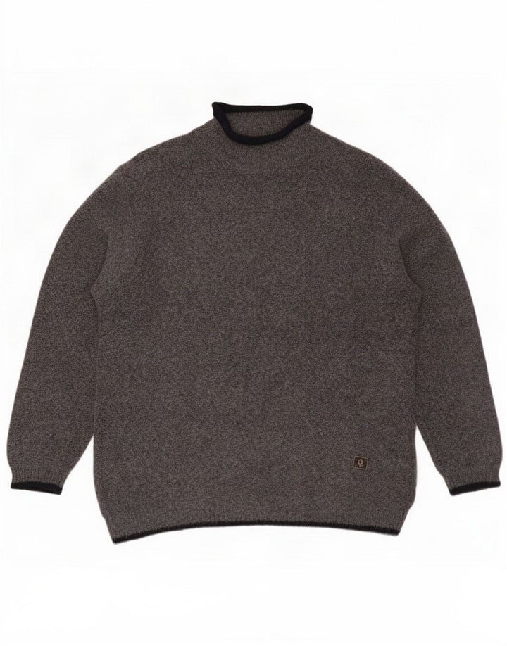 Invicta Rollkragenpullover für Herren, groß, graue Wolle