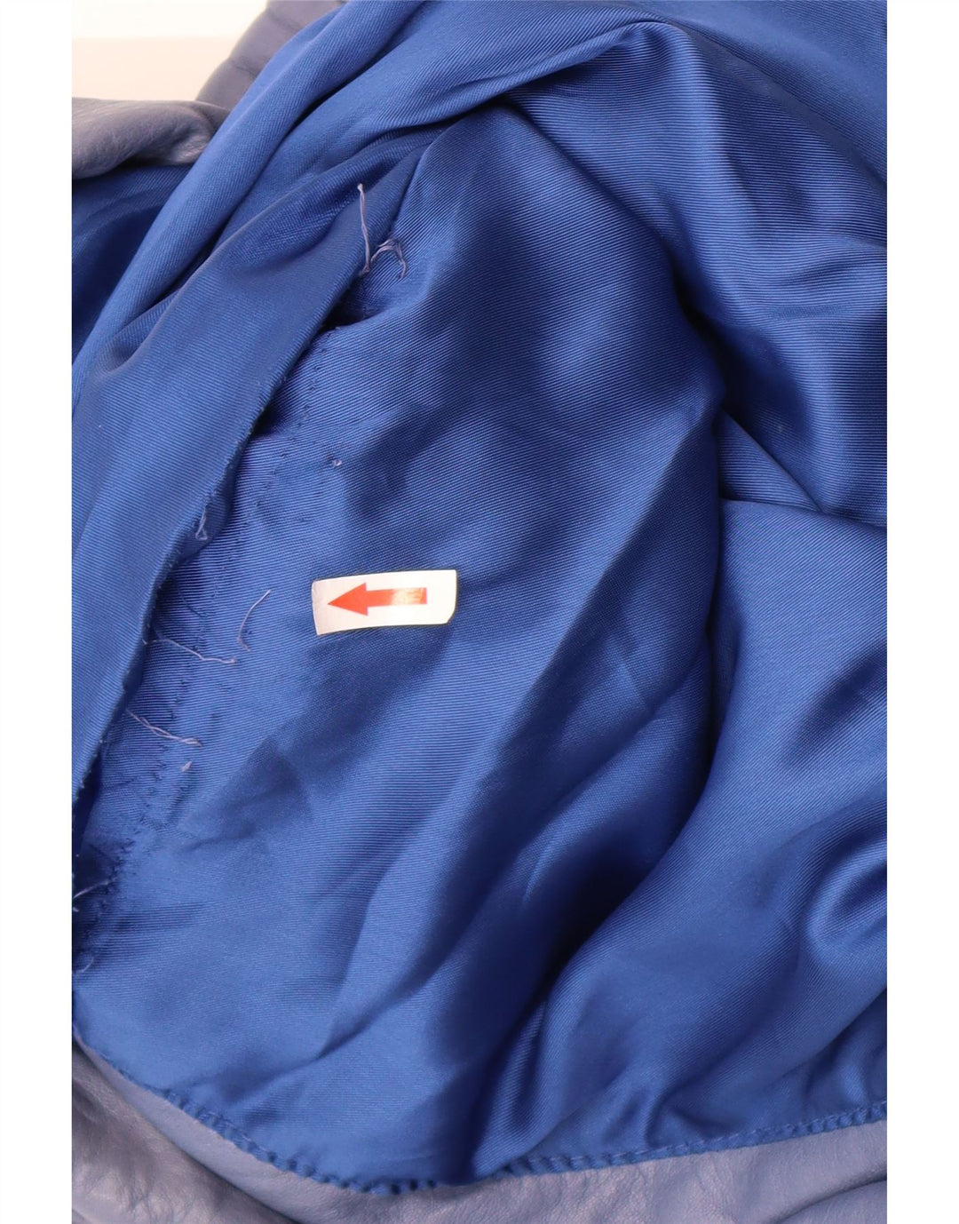 Vintage Damen Übergroße Lederjacke EU 40 Mittelblau
