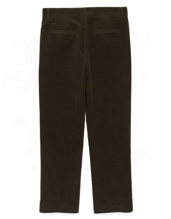 Stefanel Damen Crop Tapered Cordhose IT 42 Medium W28 L26 Khaki