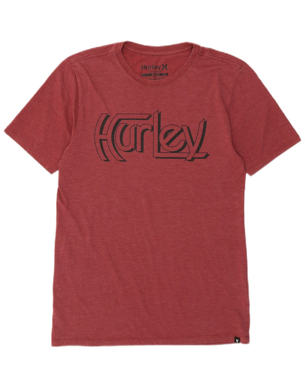 Hurley Premium Fit Grafik-T-Shirt für Herren, Größe S, Burgunderrot, Baumwolle