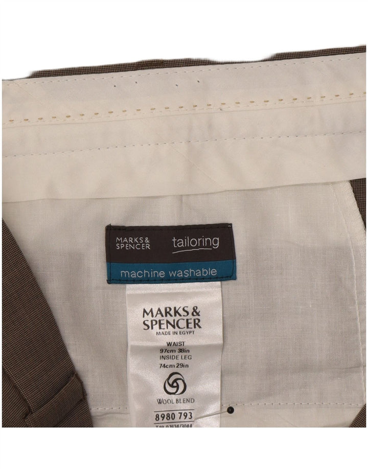 Maßgeschneiderte Herren-Anzughose von Marks & Spencer, W38 L29, graues Polyacryl