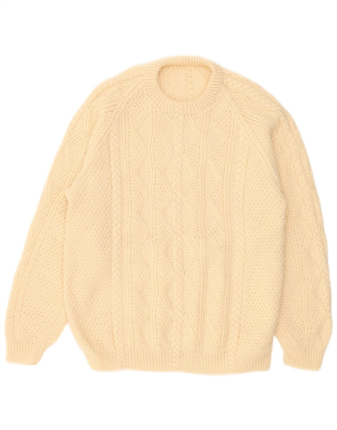 Vintage Herren Rundhalspullover Pullover 2XL Beige